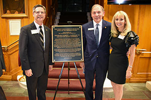 Todd Browne '85, Robert McDonald '75 and Mrs. Dianie McDonald