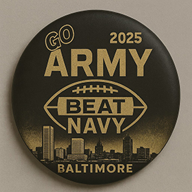 Congratulations to Our 2025 Army-Navy Tailgate Button Winner